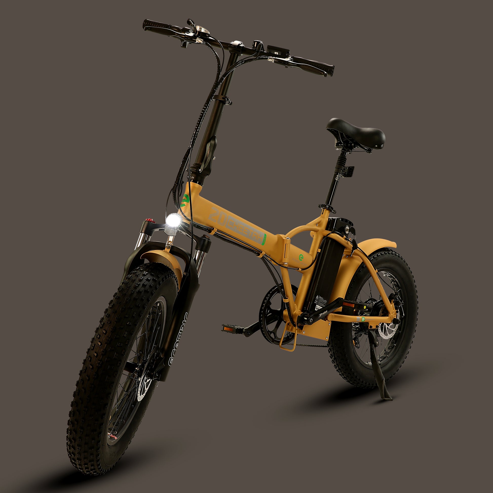 48v Folding Fat Tire Electric Bike - Gold - Goody's Electric Bikes