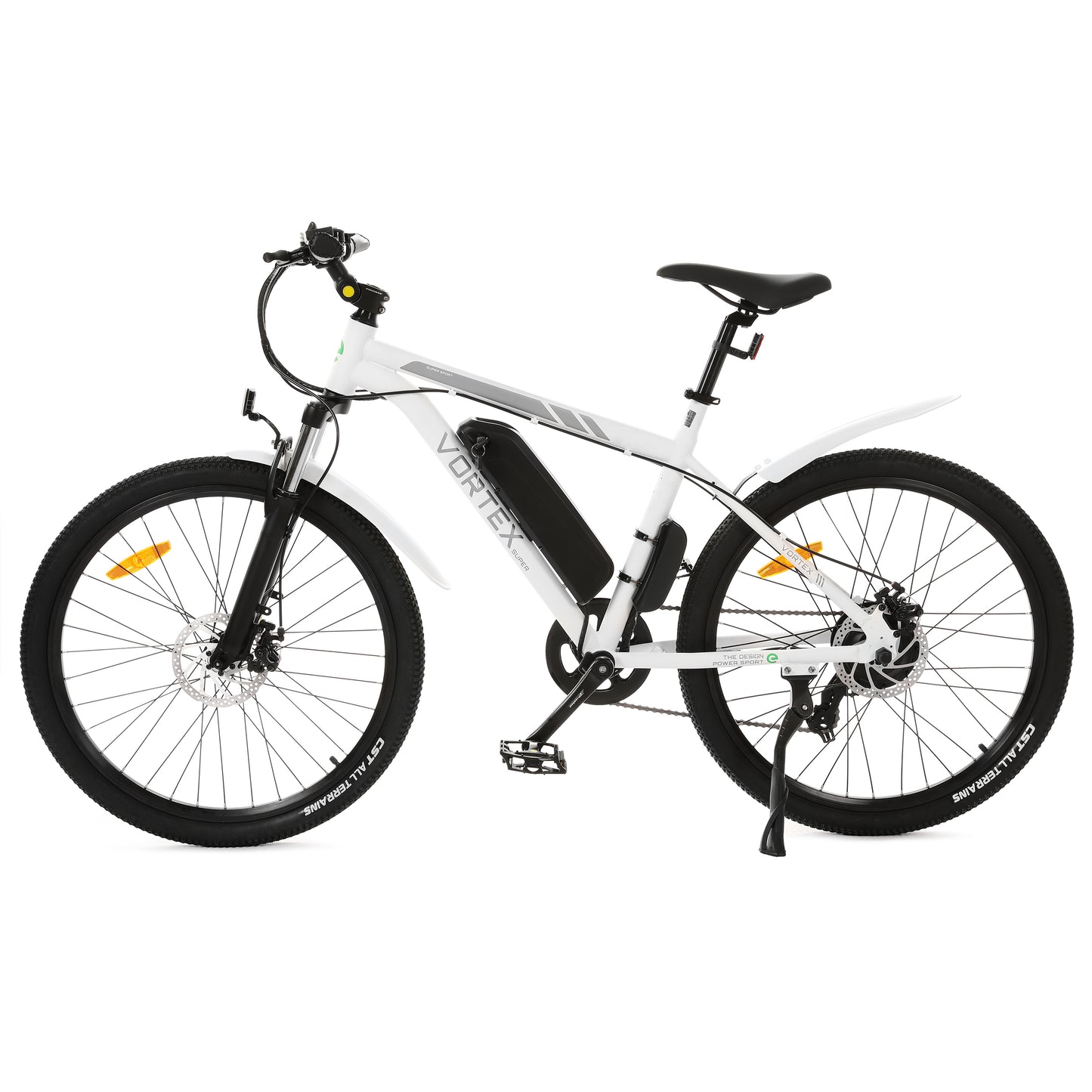 Vortex Electric City Bike - White - Goody's Electric Bikes