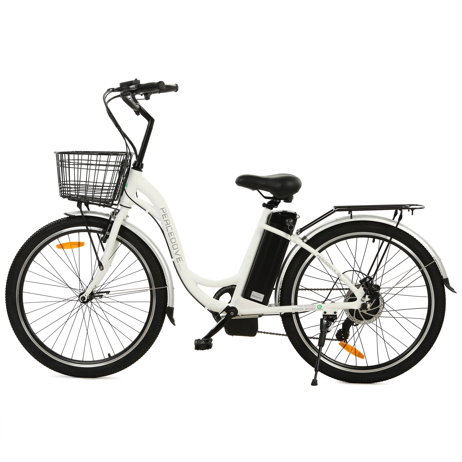 Peacedove Electric City Bike - White - Goody's Electric Bikes