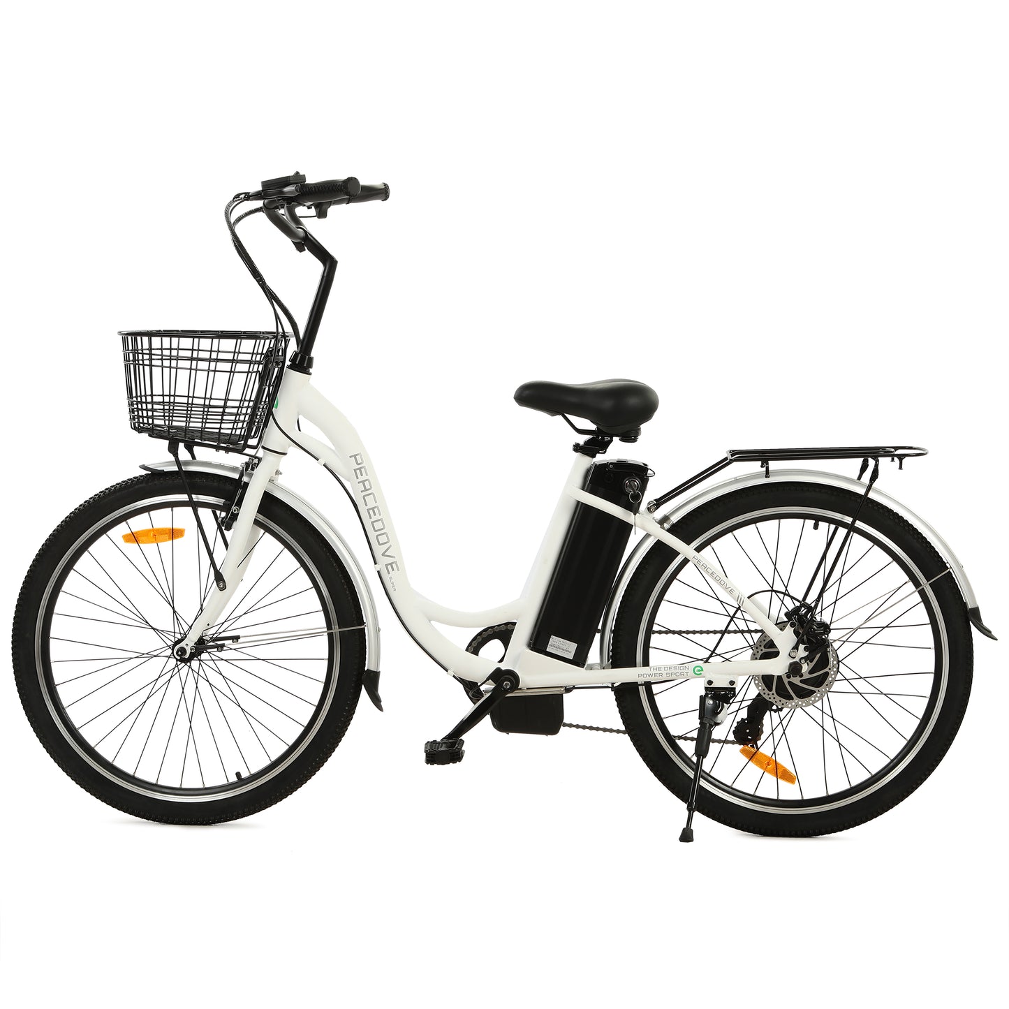 Peacedove Electric City Bike - White - Goody's Electric Bikes