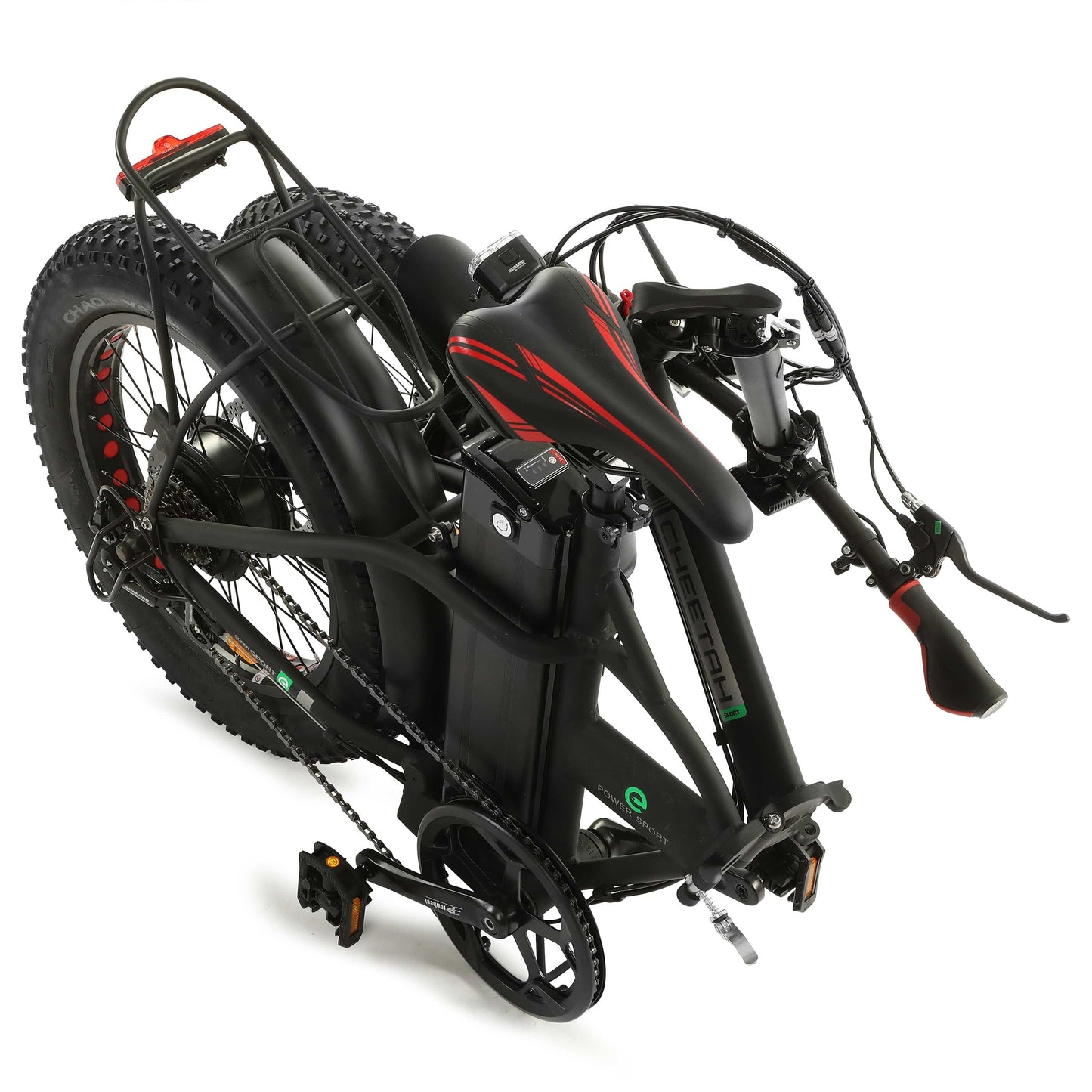 48v Fat Tire Folding Electric Bike - Black