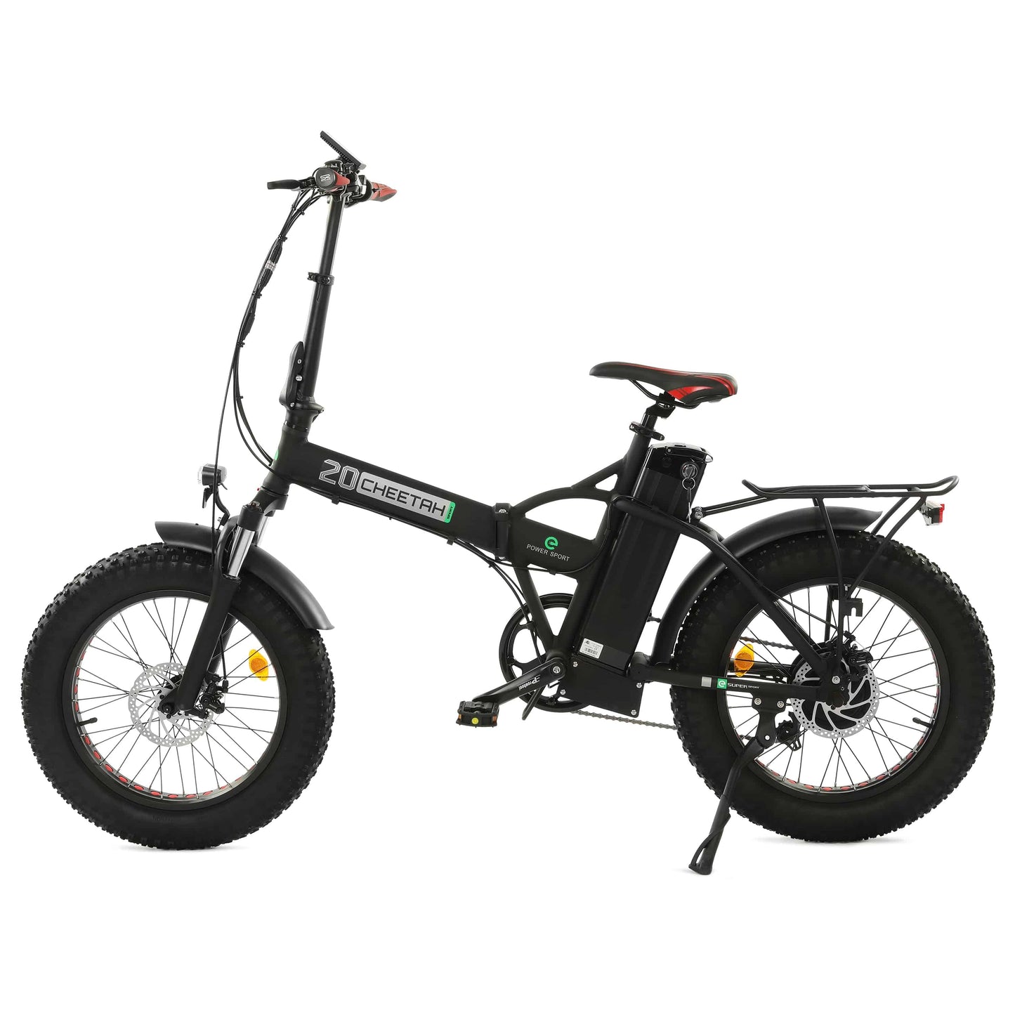 48v Fat Tire Folding Electric Bike - Black