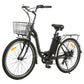 PEACEDOVE Electric City Bike - Matte Black