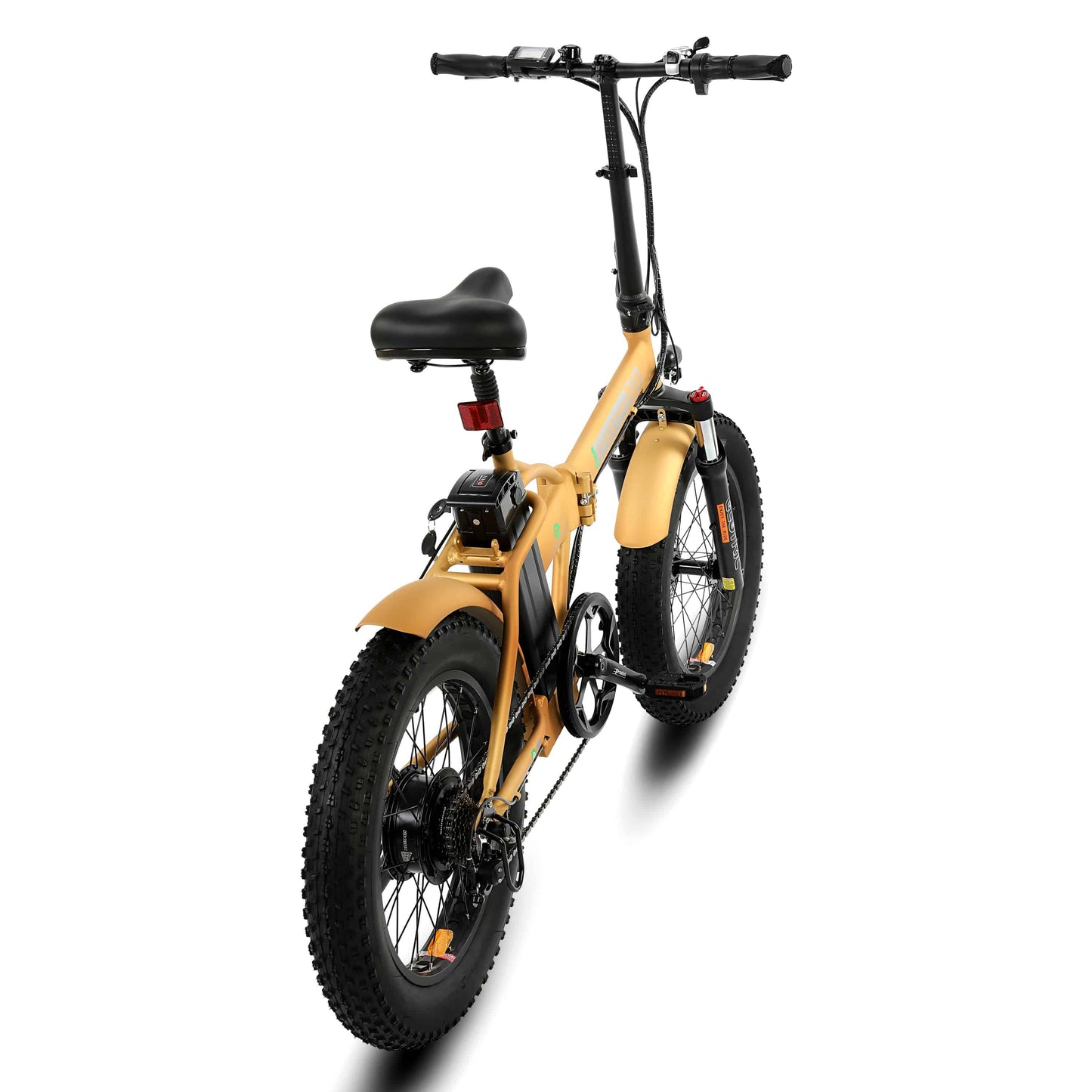 48v Folding Fat Tire Electric Bike - Gold