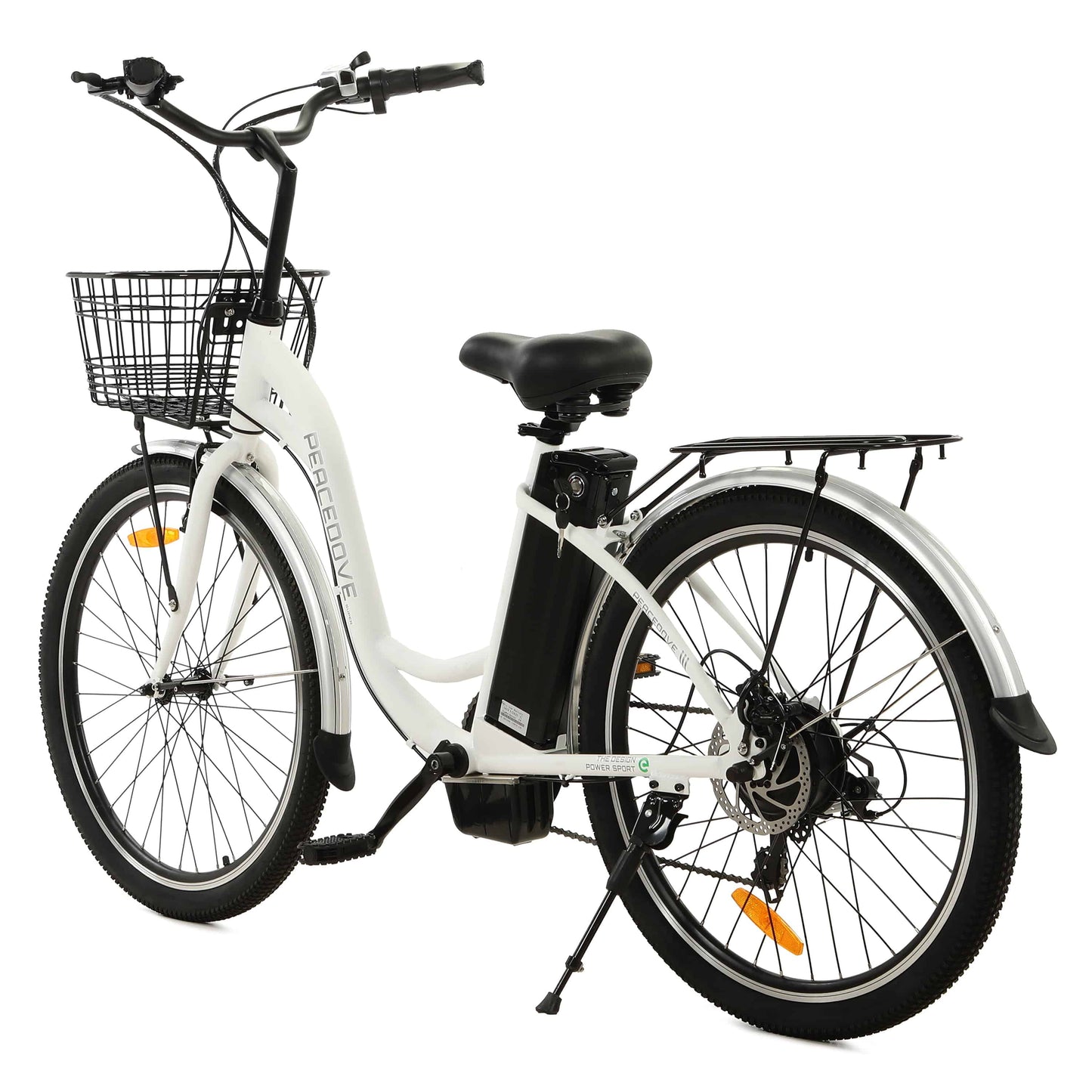 PEACEDOVE Electric City Bike - White